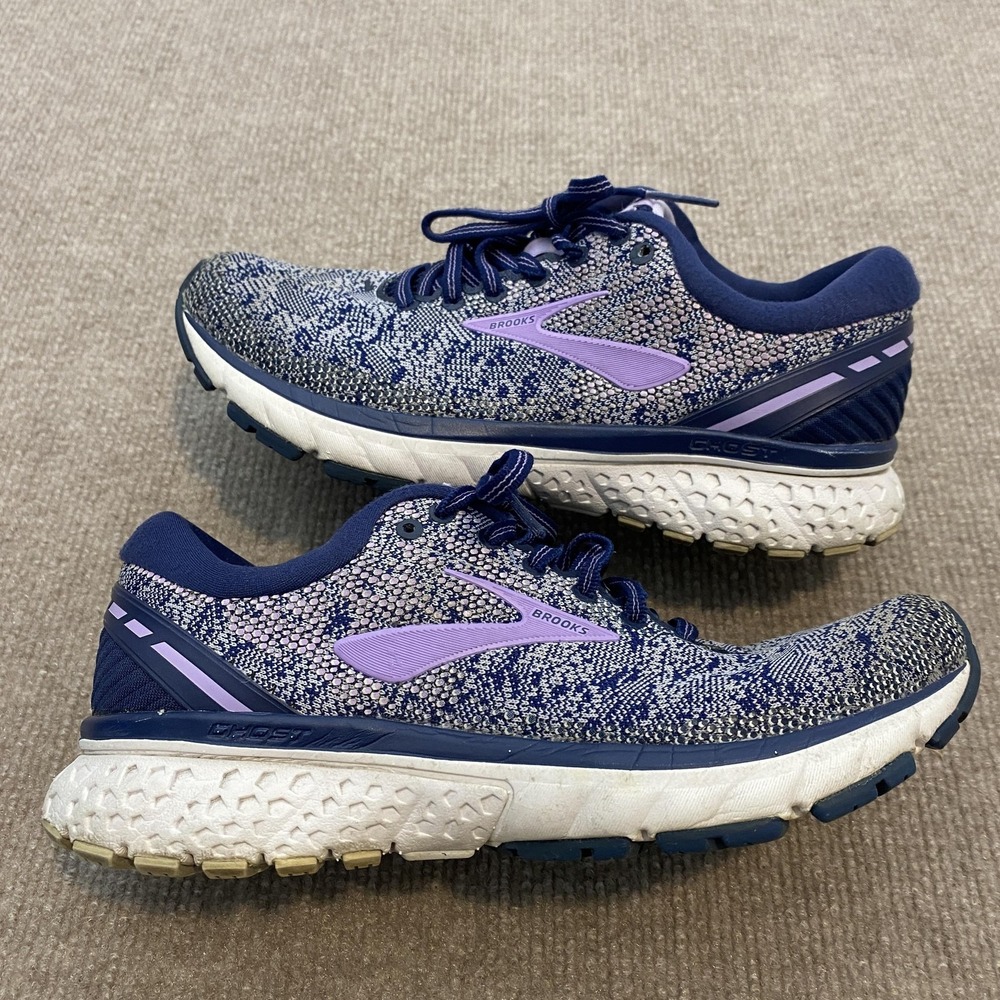 Brooks Ghost 11 Running Shoes Womens Size 7 Blue Mesh Cushioned 1202771B406 - Picture 1 of 9